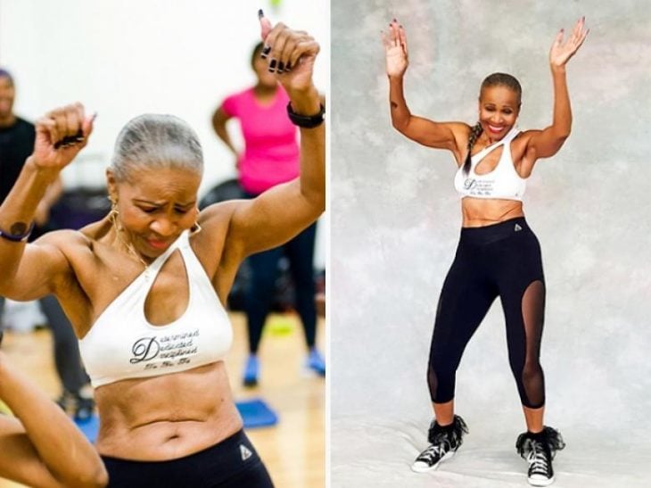 Ernestine Shepherd bailando