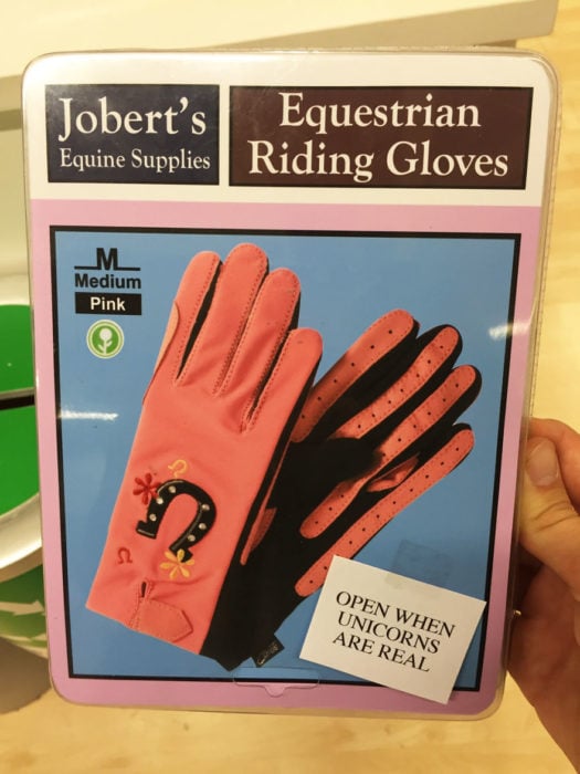 guantes rosas para montar unicornios