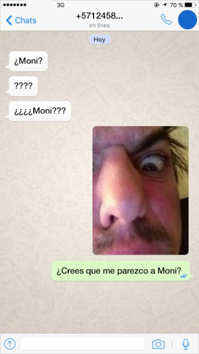 Mensajes equivocados. Me parezco a Moni?