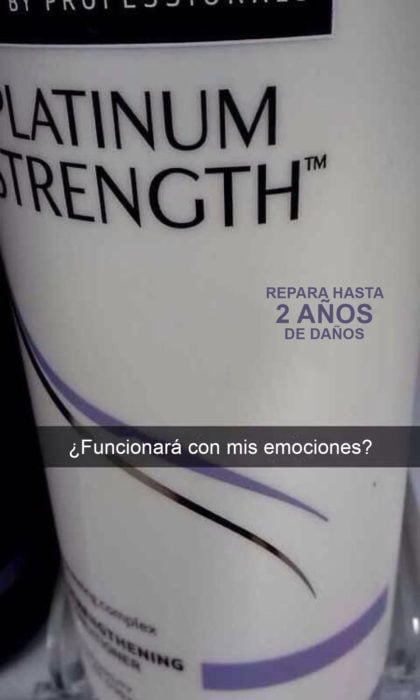 Snapchat Divertidos. Shampoo que repara 2 años de daños