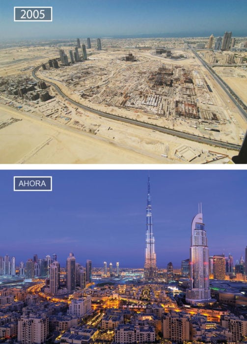 Foto de Dubai hace 11 años y ahora