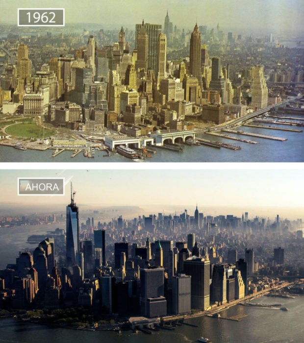 Foto de Nueva York en 1962 y ahora