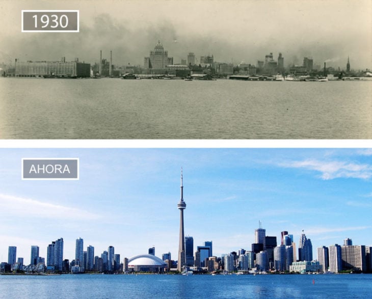 Foto de Toronto en 1930 y ahora