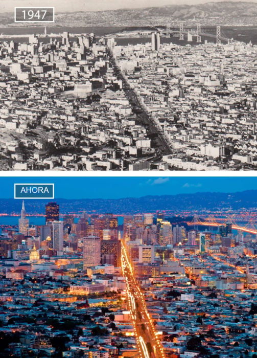 Foto de San Francisco en 1947 y ahora