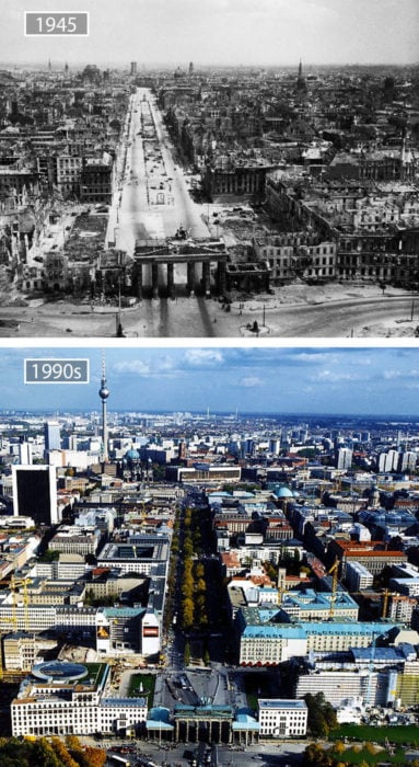 Foto de Berlín en 1945 y ahora