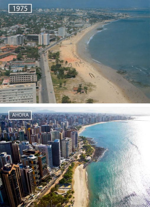 Foto de Fortaleza en 1975 y ahora