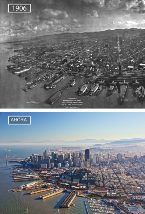 Foto de San Francisco en 1906 y ahora