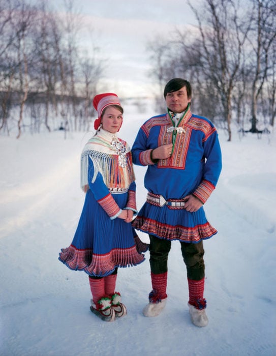 Pareja de novios de Laponia