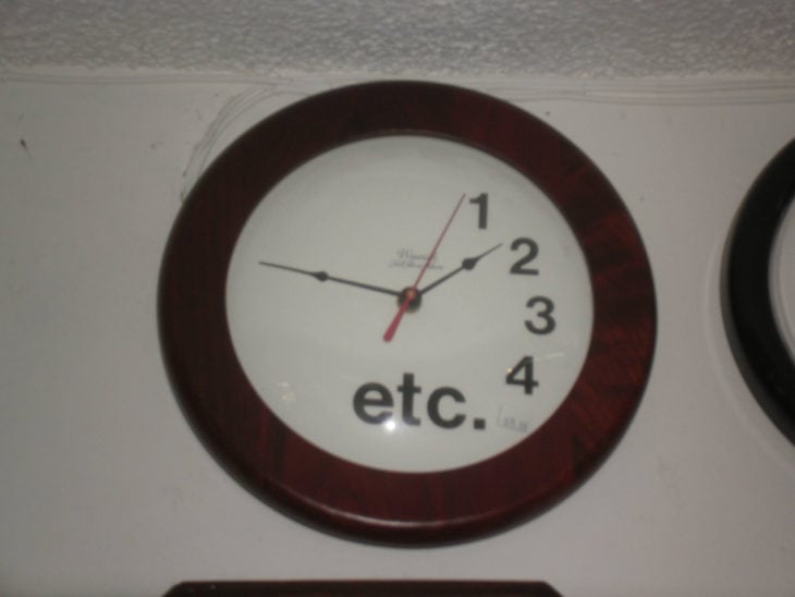 Reloj de pared 1 2 3 4 etc