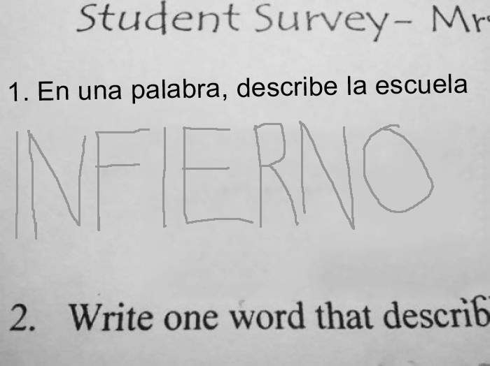 Respuestas ingeniosas. Escuela: Infierno