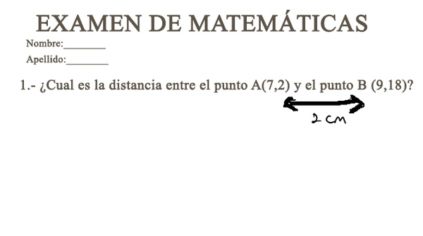 Respuestas ingeniosas. distancia entre el punto A y B