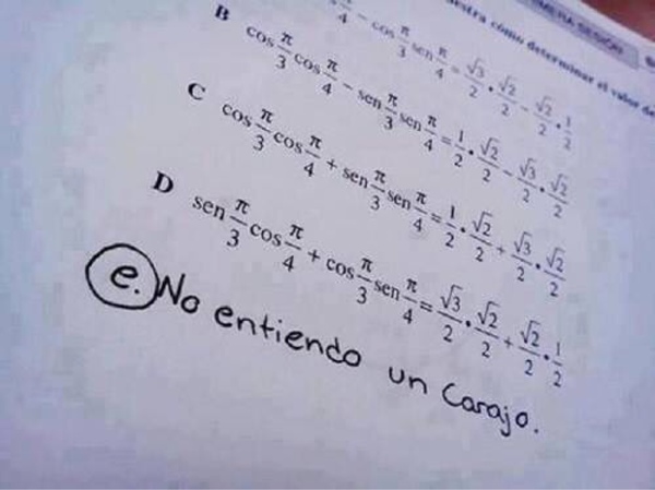 Respuestas ingeniosas. No entiendo un carajo