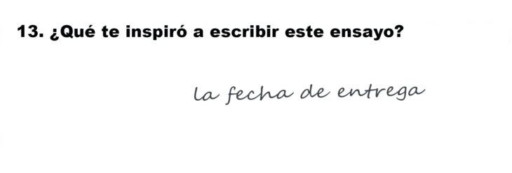 Respuestas ingeniosas. Que te inspiró a escribir 