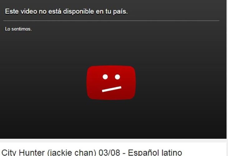 su video no está disponible en este país