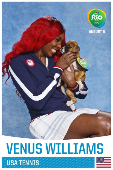 venus williams y cachorro