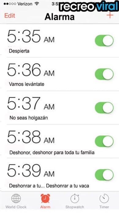 alarmas de celular