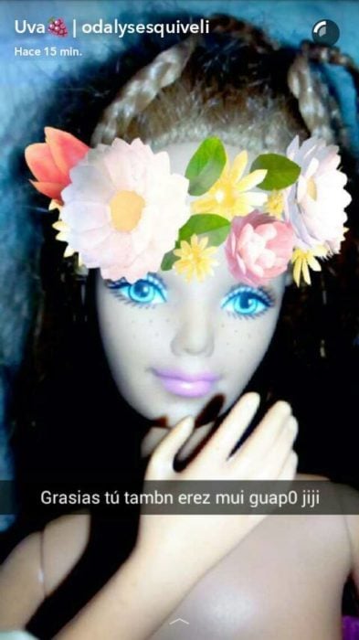 Barbie con filtro de snapchat eres muy guapo