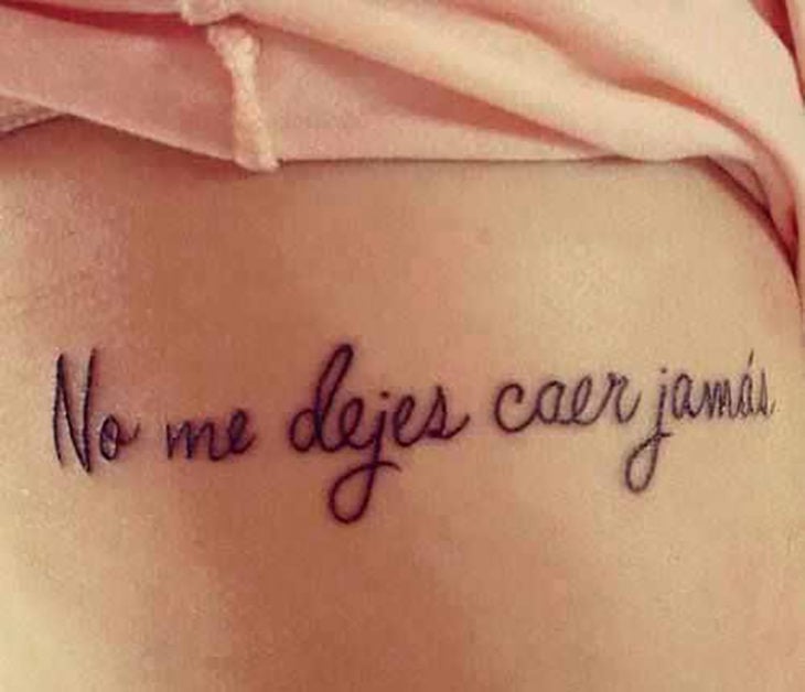 tatuaje no me dejes caer jamás