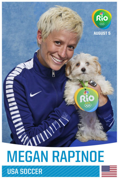 megan rapinoe y cachorro