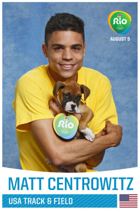 matt centrowitz y cachorro