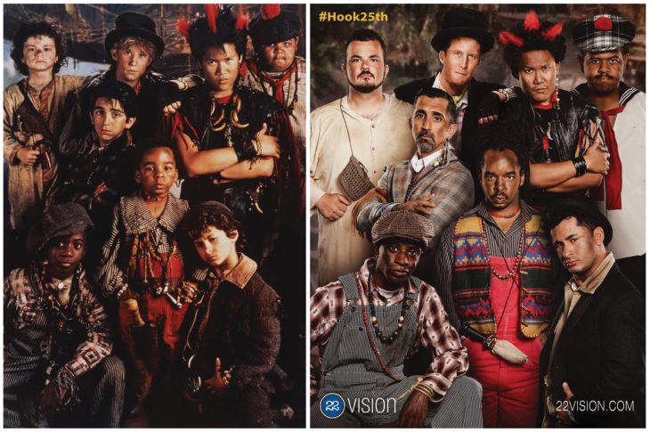 Antes y después sesión de fotos niños perdidos de la película Hook