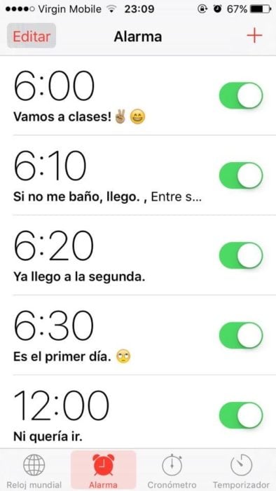 alarmas