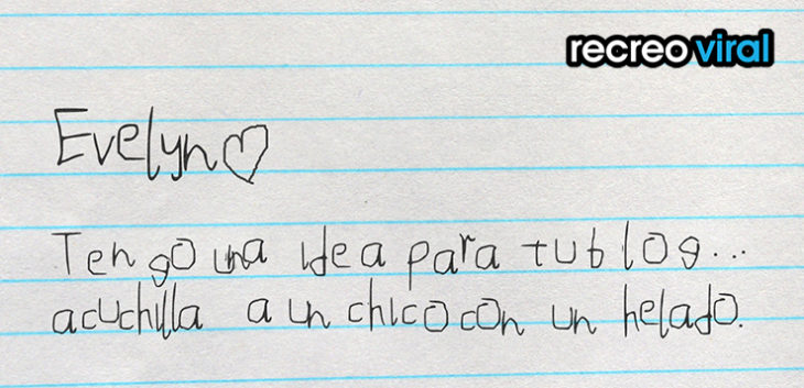 nota de niño idea para un blog