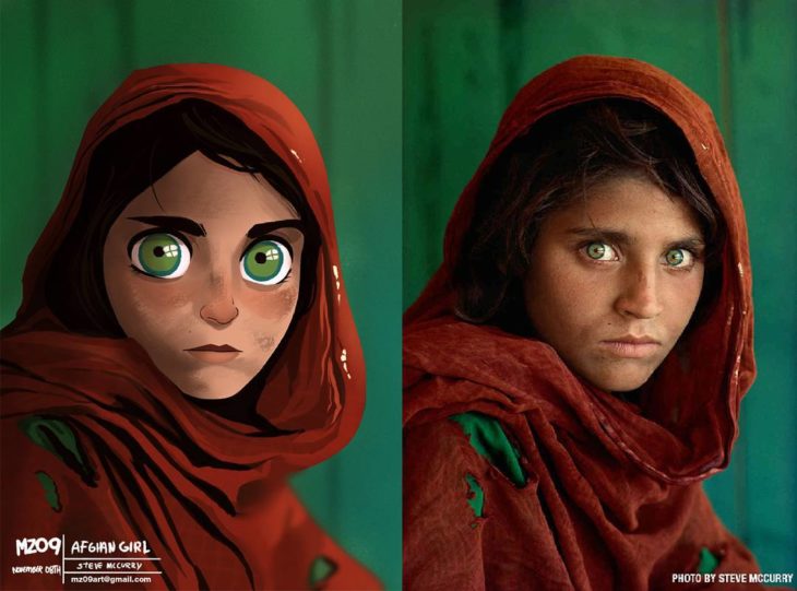 niña de los grandes ojos verdes