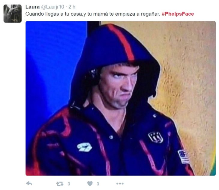 PhelpsFace cuandollegas a tu casa y tu mama te regaña