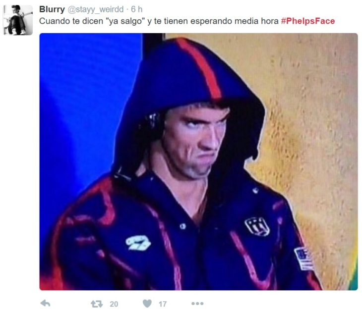 PhelpsFace cuando te dicen ya salgo