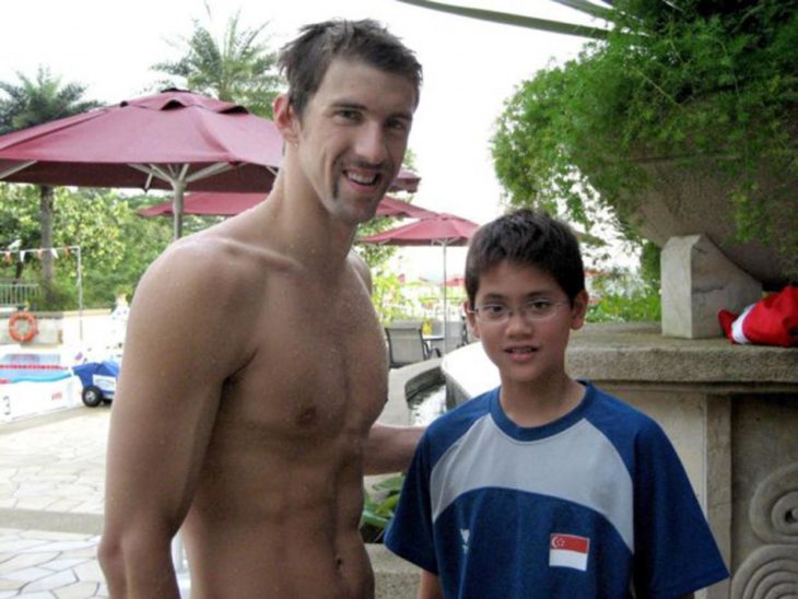 Michael Phelps y Joseph Schooling en Beijing 2008