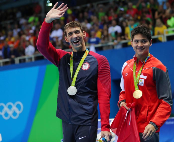 Juegos Olímpicos Río 2016 foto Joseph Schooling y Michael Phelps