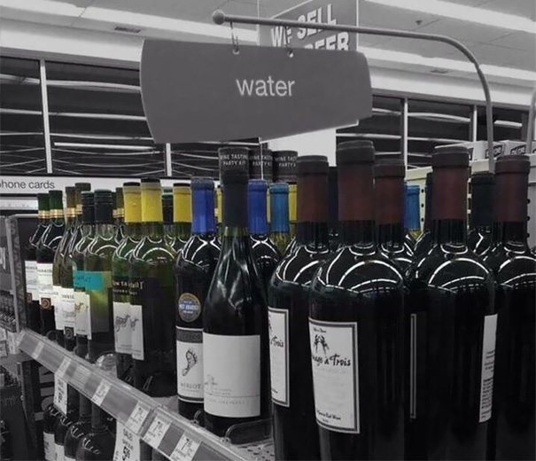 vino agua