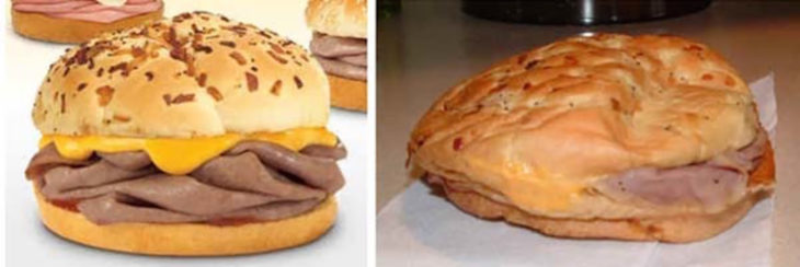 hamburguesa publicidad vs realidad