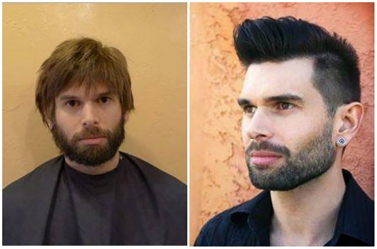 Полгода не было мужчины. Окрашивание бороды. Крашеная борода. Стрижка бороды до и после. Окрашивание бороды до и после.
