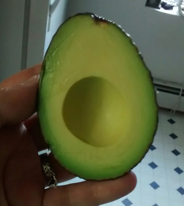 mitad de aguacate perfecta