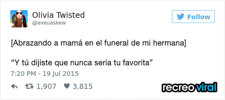 tuit funeral de mi hermana