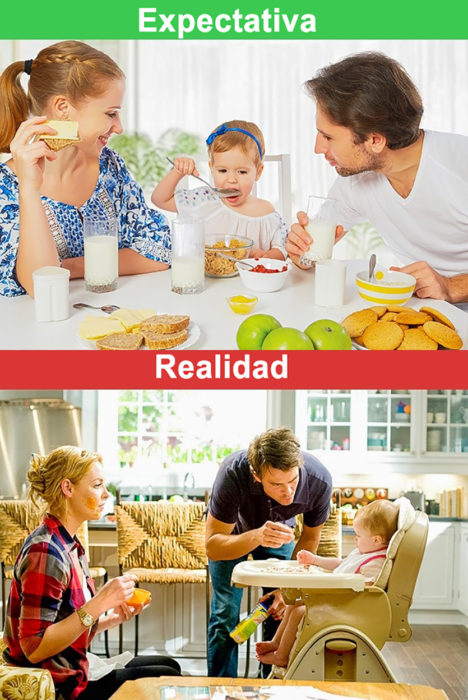 desayuno familiar expectativa y realidad