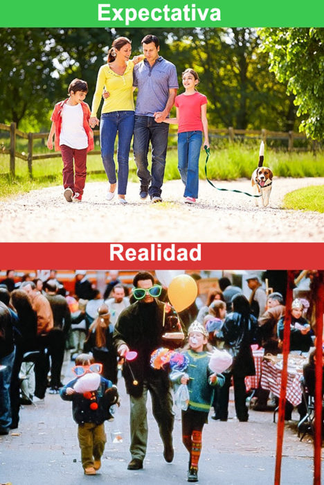 paseo familiar expectativa vs realidad