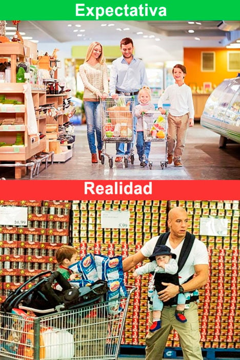 expectativa vs realidad ir de compras