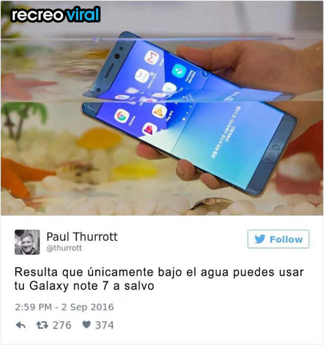 samsung bajo el agua