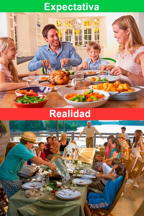 reuniones familiares expectativa vs realidad