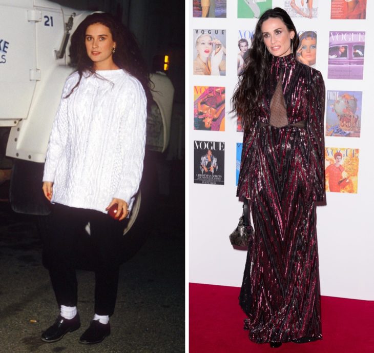 Demi Moore antes y después de ser famosa