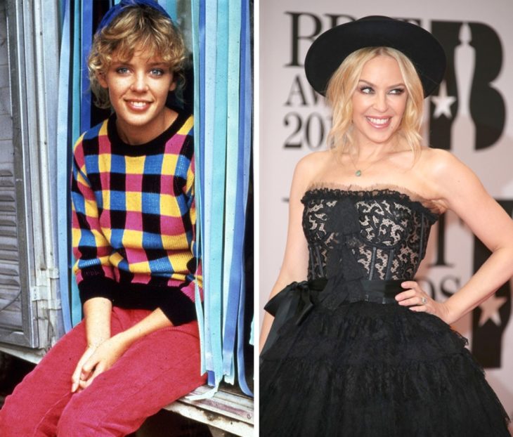 Kylie Minogue antes y después de ser famosa