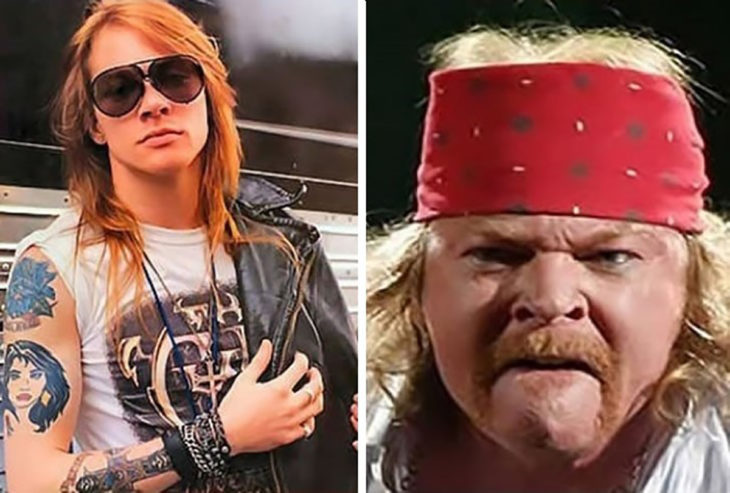 Axl rose antes y después