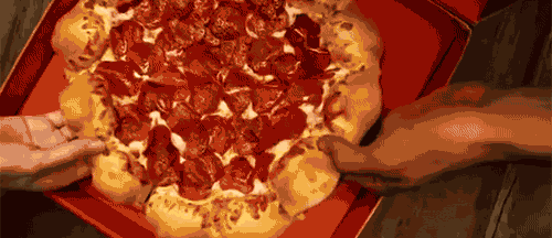 pizza esponjosita para comer