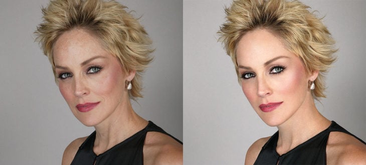 Celebridades usan photoshop - Sharon Stone