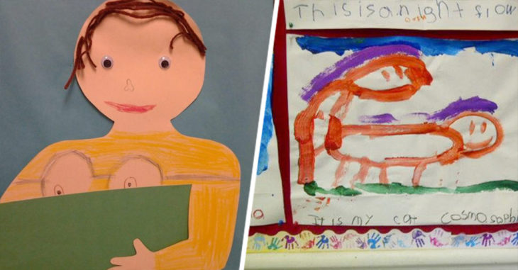 Dibujos hechos por niños que parecen de películas de miedo
