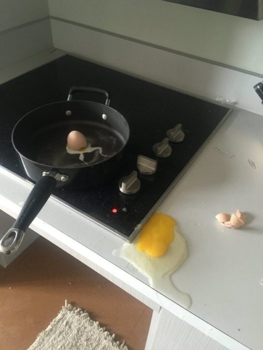 Fails en la cocina - huevos fail