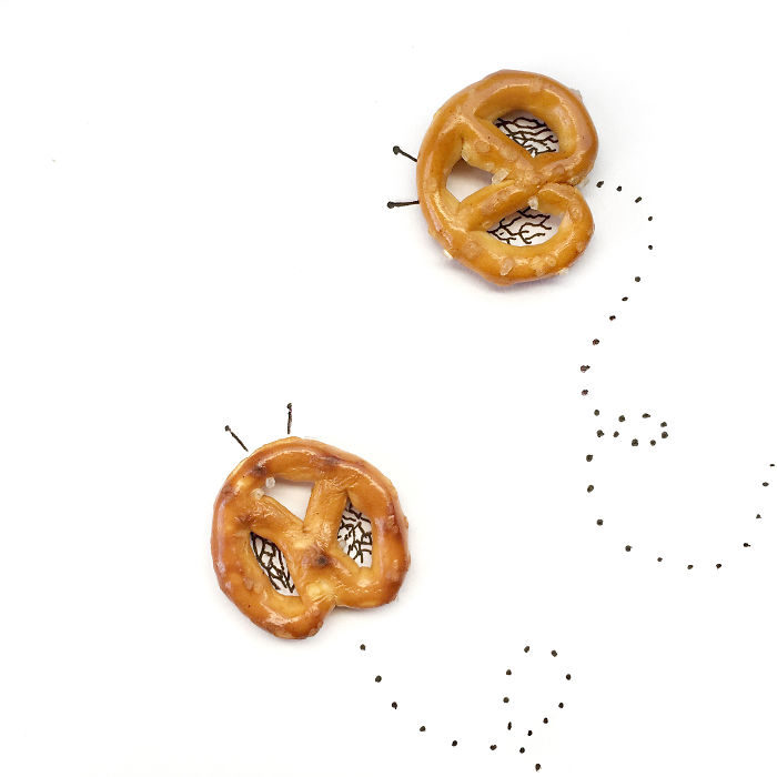 mariposas de pretzels